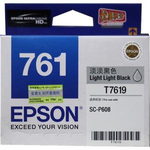 愛普生(shēng)（EPSON）T7619墨盒 淡淡黑色 (适用P608機器(qì))